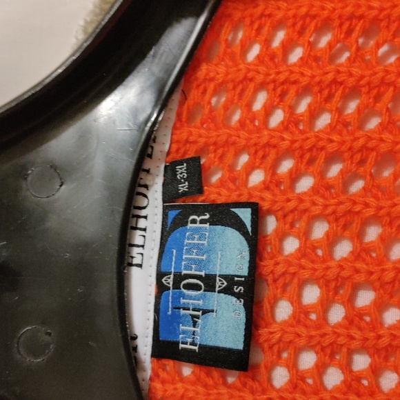 Prelove Women's Elhoffer Design Galactic Rebel Dolman Shrug Color Orange/White - Picture 7 of 8